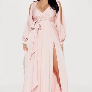 Fashion Nova Belle Maxi Dress Pink